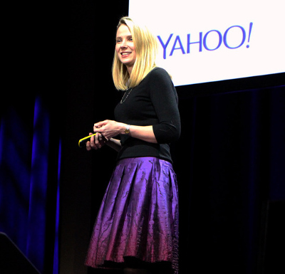 Yahoo CEO Marissa Meyer, urging mobile app developers to use Flurry.